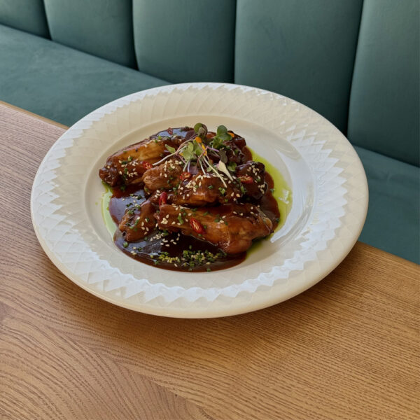 Chicken wings with BBQ sauce
