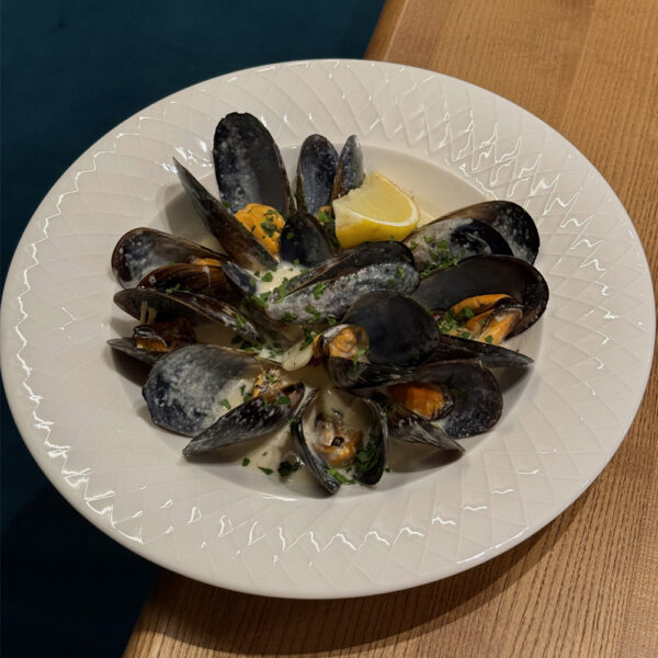 Mussels a la crema