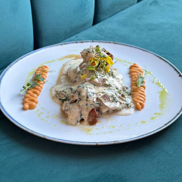 Pork tenderloin medallions with porcini sauce