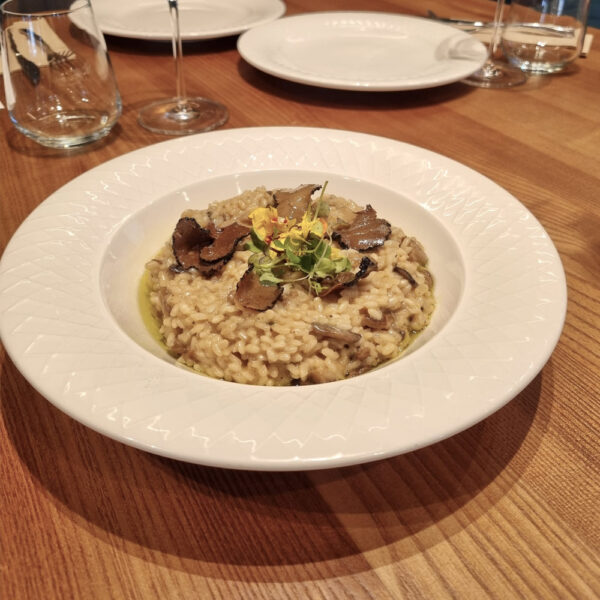 Porcini risotto with truffle slices